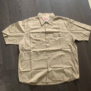 Wrangler Khaki Button Up Tee
